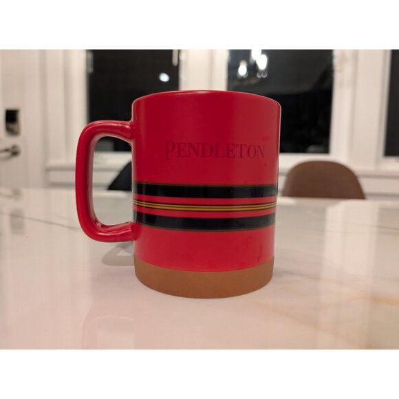 Pendleton Woolen Mills 18oz Striped Stoneware Coffee Mug Set of 2 - Picture 2 of 4